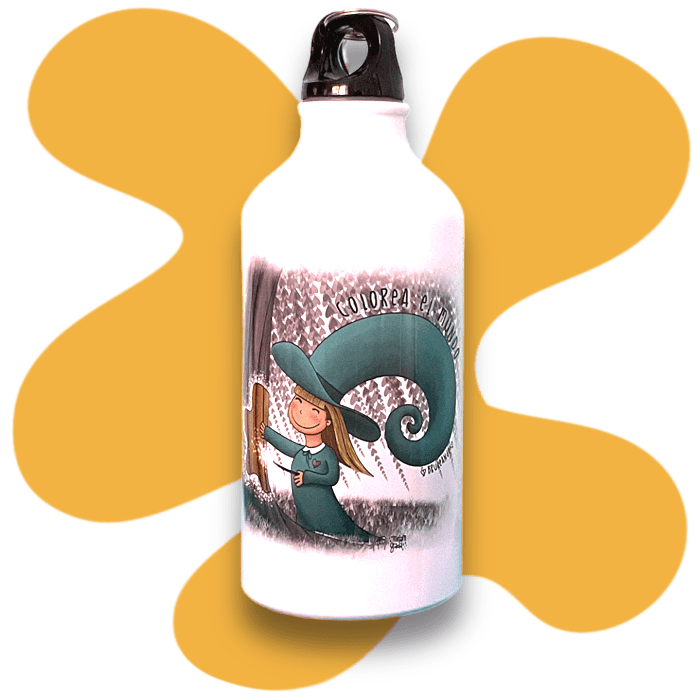 Botella de aluminio COLOREA EL MUNDO